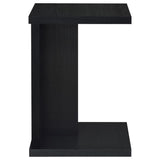 Clower Engineered Wood C-Shaped Sofa Side Table Black - 930276