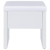 Bunbury Makeup Vanity Table Set Storage Mirror and Stool White - 930280