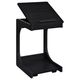 Ralston C-Shaped Lift-Top Sofa Side Table With Casters Black - 930290
