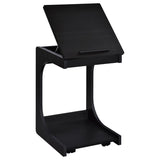 Ralston C-Shaped Lift-Top Sofa Side Table With Casters Black - 930290