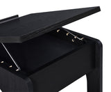 Ralston C-Shaped Lift-Top Sofa Side Table With Casters Black - 930290