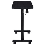 Westpark Pneumatic Adjustable C-Shape Side Table with Casters Black - 930300
