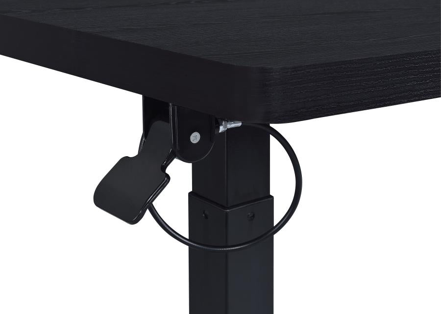 Westpark Pneumatic Adjustable C-Shape Side Table with Casters Black - 930300