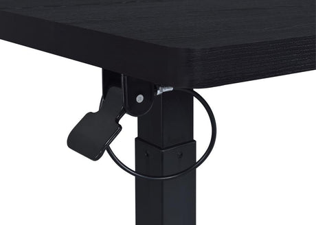 Westpark Pneumatic Adjustable C-Shape Side Table with Casters Black - 930300