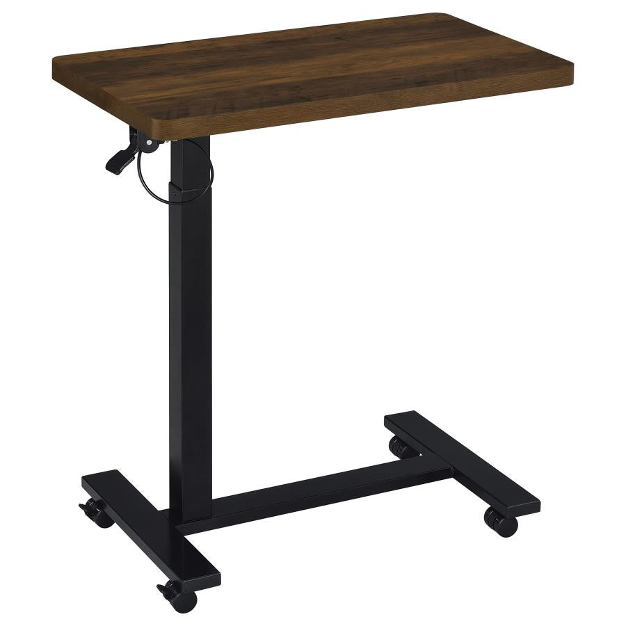 Westpark Pneumatic Adjustable C-Shape Side Table with Casters Dark Pine - 930302