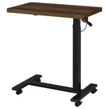 Westpark Pneumatic Adjustable C-Shape Side Table with Casters Dark Pine - 930302