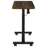 Westpark Pneumatic Adjustable C-Shape Side Table with Casters Dark Pine - 930302