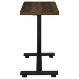 Westpark Pneumatic Adjustable C-Shape Side Table with Casters Dark Pine - 930302