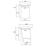 Yency 2-piece Round Mango Wood Nesting Table Set Dark Brown Mango - 930330