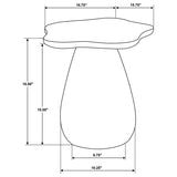 Perth 17-inch Side Table with Cloud-Shaped Top Off White - 930615