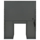 Acena 7-drawer Vanity Set with Lighting Grey High Gloss - 931145