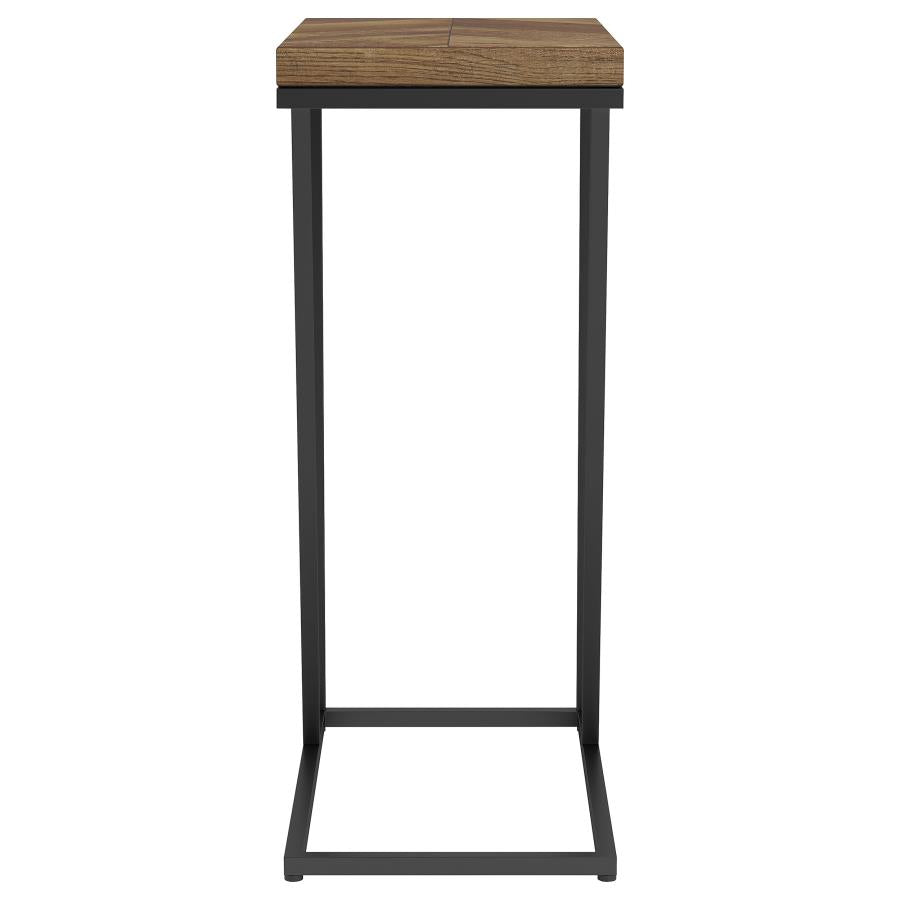 Sergio Engineered Wood C-Shaped Side Table Rustic Tobacco - 931147