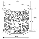 Torres Octagonal Solid Mango Wood Side Table Natural Brown - 931148