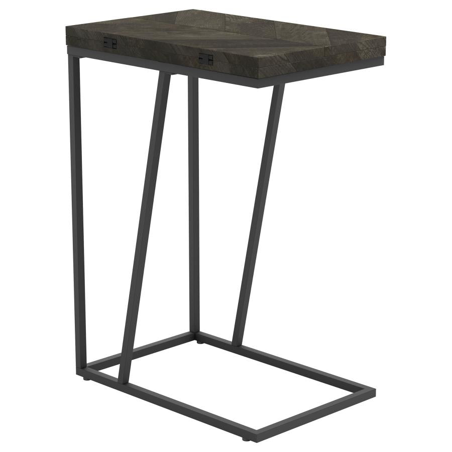 Carly Expandable Engineered Wood C-Shaped Side Table Grey - 931156