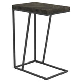 Carly Expandable Engineered Wood C-Shaped Side Table Grey - 931156