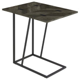 Carly Expandable Engineered Wood C-Shaped Side Table Grey - 931156