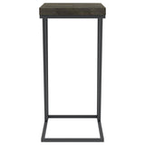 Carly Expandable Engineered Wood C-Shaped Side Table Grey - 931156