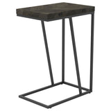 Carly Expandable Engineered Wood C-Shaped Side Table Grey - 931156
