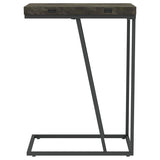 Carly Expandable Engineered Wood C-Shaped Side Table Grey - 931156