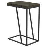 Carly Expandable Engineered Wood C-Shaped Side Table Grey - 931156