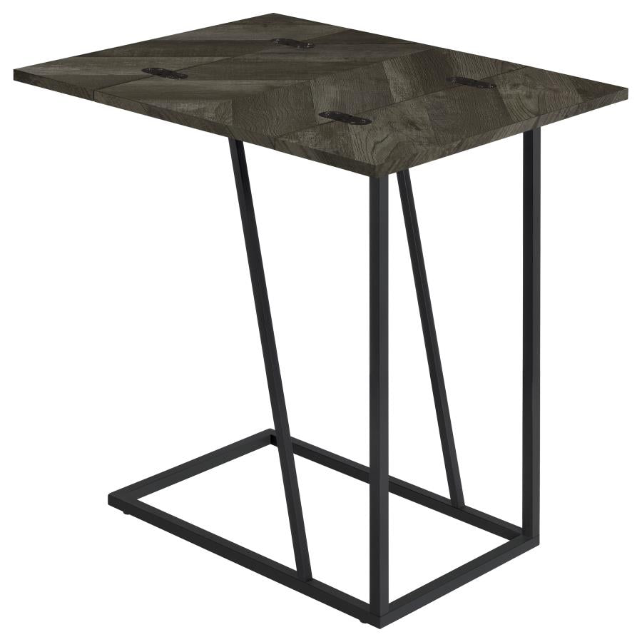 Carly Expandable Engineered Wood C-Shaped Side Table Grey - 931156