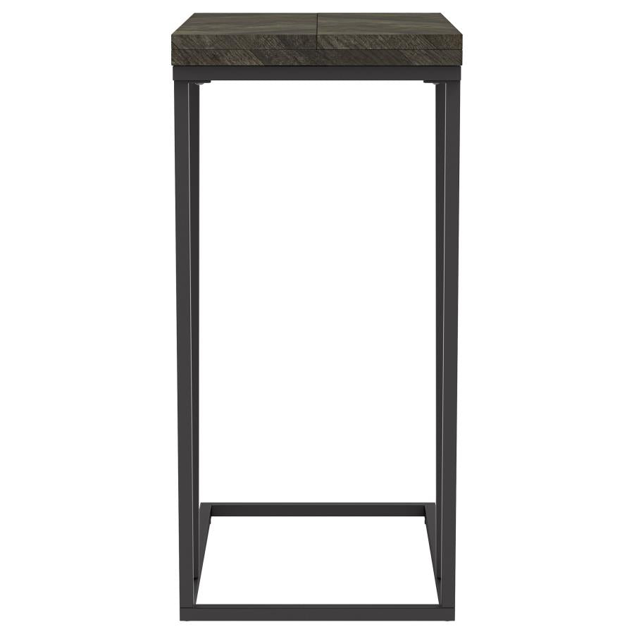 Carly Expandable Engineered Wood C-Shaped Side Table Grey - 931156