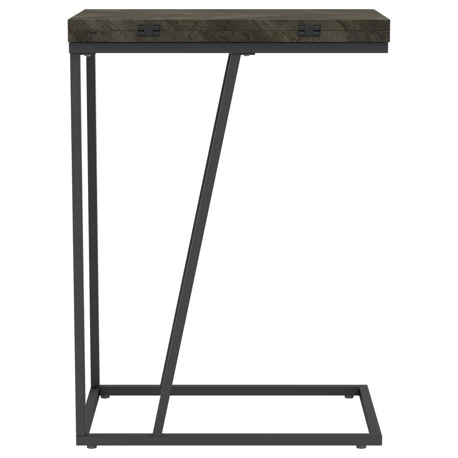 Carly Expandable Engineered Wood C-Shaped Side Table Grey - 931156