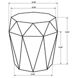 Jacinto Octagonal Solid Mango Wood Side Table Natural Brown - 931158
