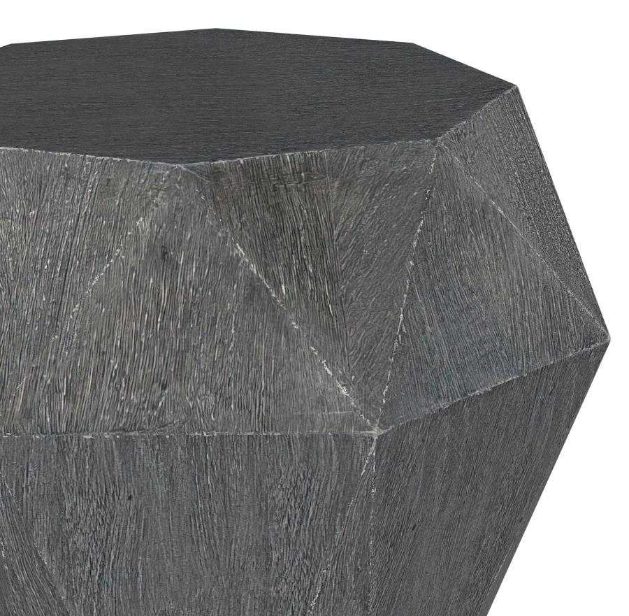 Jacinto Octagonal Solid Mango Wood Side Table Grey - 931159