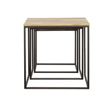 Belcourt 3-piece Square Nesting Tables Natural and Black - 931182