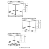 Belcourt 3-piece Square Nesting Tables Natural and Black - 931182