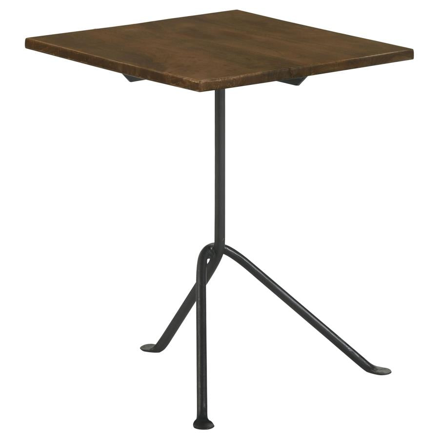 Heitor Square Wood Top Accent Side Table Dark Brown - 931206