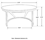 Miguel Round Marble Top Coffee Table White and Black - 931227
