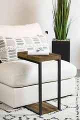 Beck Engineered Wood C-Shape Sofa Side Table Antique Nutmeg - 931246