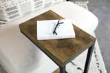 Beck Engineered Wood C-Shape Sofa Side Table Antique Nutmeg - 931246