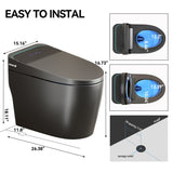 Smart Bidet Toilet With Auto Open / Close Seat