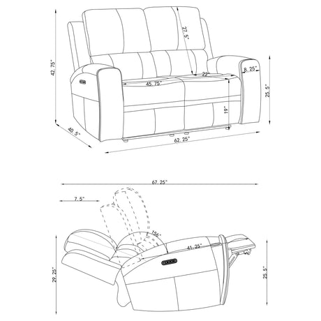 Boyce - Triple Power Reclining Loveseat With Independent Headrest