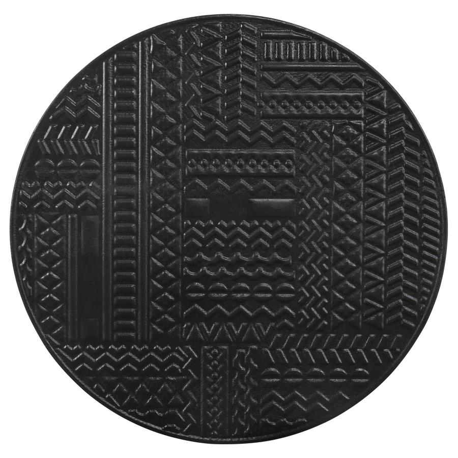 Loannis 2-piece Round Mango Wood Nesting Table Matte Black - 935842