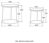 Loannis 2-piece Round Mango Wood Nesting Table Matte Black - 935842