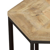 Adger 2-piece Hexagonal Nesting Tables Natural and Black - 935844