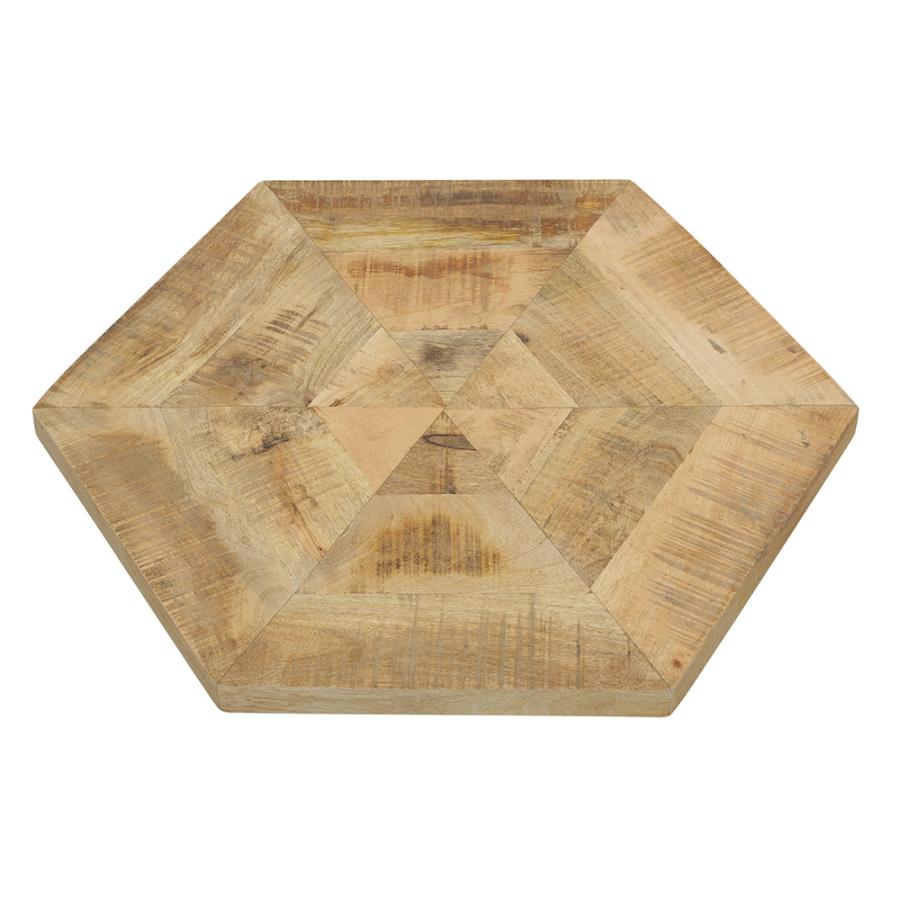 Adger 2-piece Hexagonal Nesting Tables Natural and Black - 935844