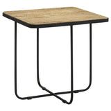 Elyna Square Stone Top Accent Side Table Beige - 935855