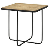 Elyna Square Stone Top Accent Side Table Beige - 935855