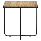 Elyna Square Stone Top Accent Side Table Beige - 935855