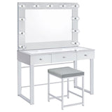 Umbridge Upholstered Square Padded Cushion Vanity Stool - 935933