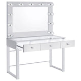 Umbridge 3-drawer Vanity Set with Lighting Chrome and White - 935934
