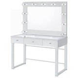 Umbridge 3-drawer Vanity Set with Lighting Chrome and White - 935934