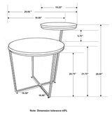 Yael Round Mango Wood Accent Side Table Natural and Gunmetal - 935980