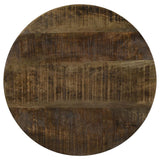 Aurora Round Drum Base Accent Side Table Natural and Black - 935990