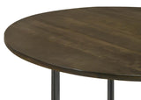 Yaritza Round Mango Wood Coffee Table Natural and Gunmetal - 935995